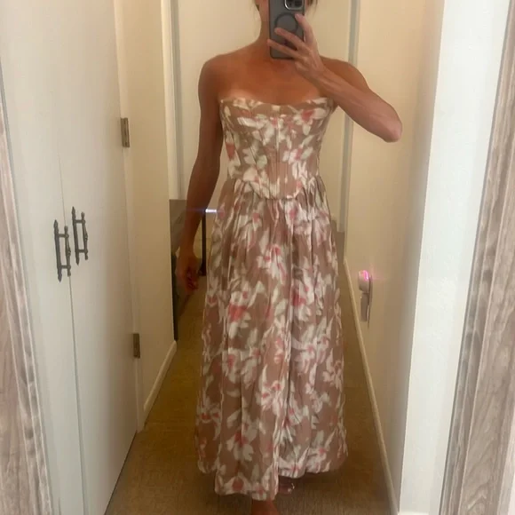 strapless open back dress Blush Pink Fit & Flare Wedding Dress: Colored Wedding Dress Elegance – Boom  Blush